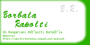 borbala rapolti business card